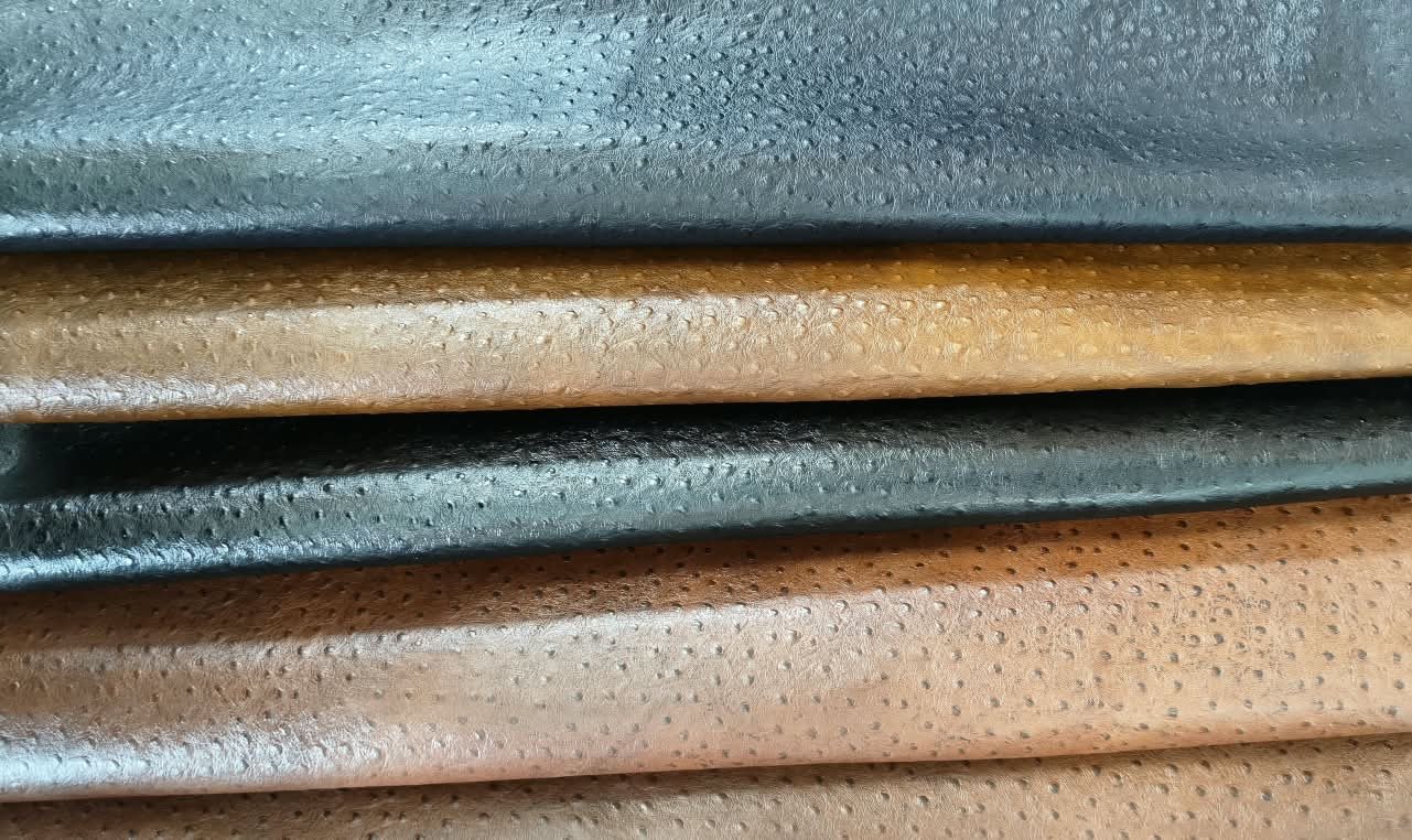 PREMIUM OSTRICH-PRINTED ANALINE LEATHER